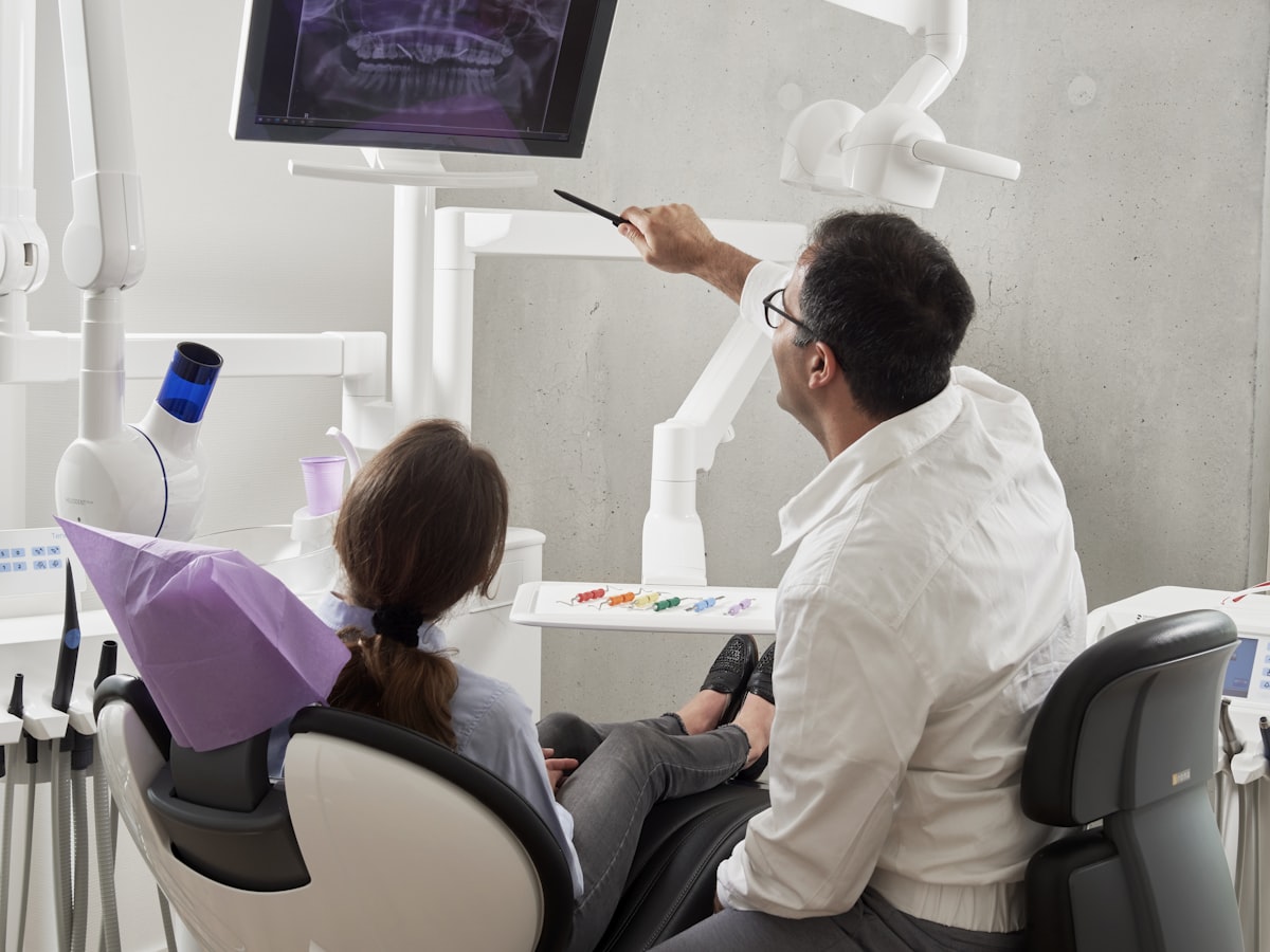 Modern dental treatment room with natural light