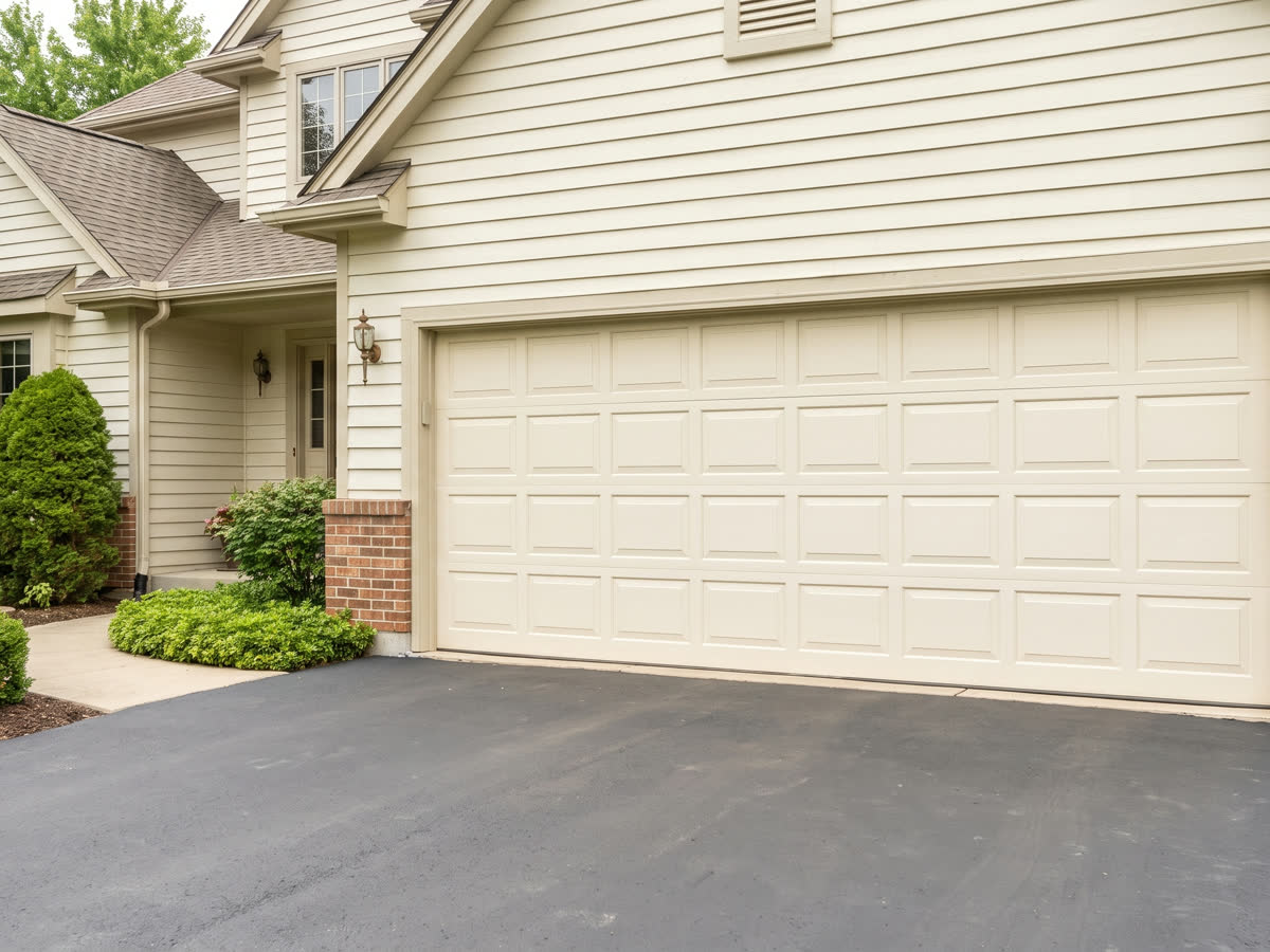 Classic raised-panel garage door