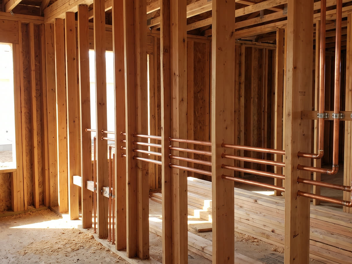 Copper repipe rough-in